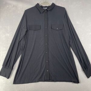 Fashion Nova Shirt Womens Size 2XL Anabella Button Up Stretch Long Sleeve